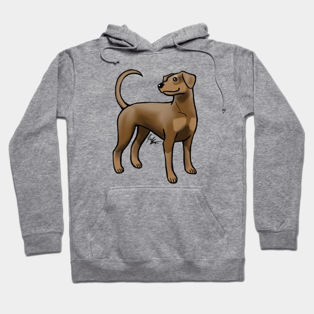 Dog - Doberman Pinscher - Brown and Tan Natural Hoodie by Jen's Dogs Custom Gifts and Designs